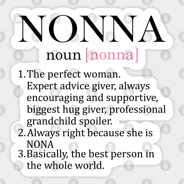 Nonna Definition Sticker by yass-art